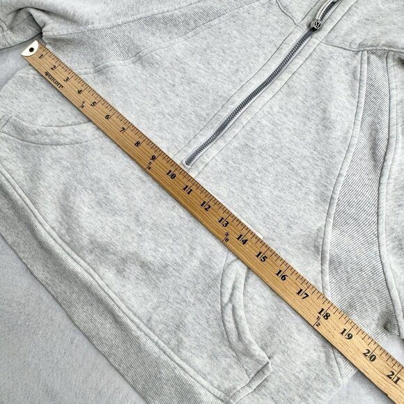 Lululemon Scuba Oversized Half-Zip Hoodie Heathered Ultra Light Grey Size XS/S - Picture 9 of 11